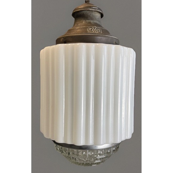 Vintage Art Deco Skyscraper Wedding Cake School House Chandelier Shade